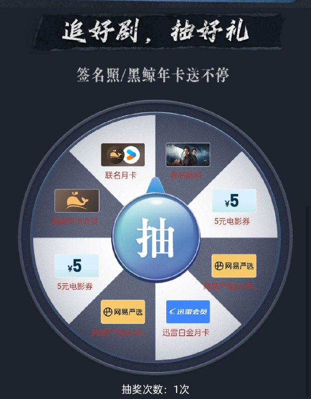 同程旅行搜白夜破晓转盘抽奖