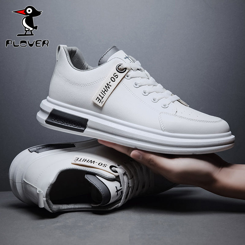 PLOVER啄木鸟新款秋季男鞋韩版潮流休闲小白鞋低帮运动百搭板鞋男，35.8元