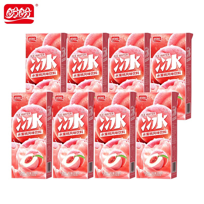 9.9元【盼盼旗舰店】新日期水蜜桃果汁250ml*8盒(8oPTXYdcqcy)/