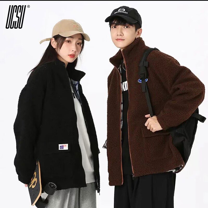 99元【UCSU旗舰店】UCSU国潮联名款羊羔绒(qH6M2CNQ6BT)/ CZ11入冬必备 保暖又丰富了穿搭可盐可甜的系列 潮酷不臃肿还有棉衣，棒球服款可以选