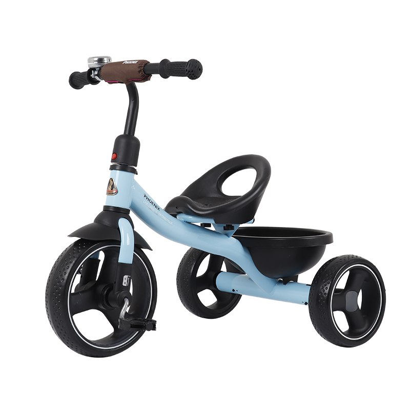 凤凰（Phoenix）儿童三轮车后置储物篮 婴幼儿脚踏车1-2-3岁宝宝单车小孩子玩具车免充气胎 蓝色 