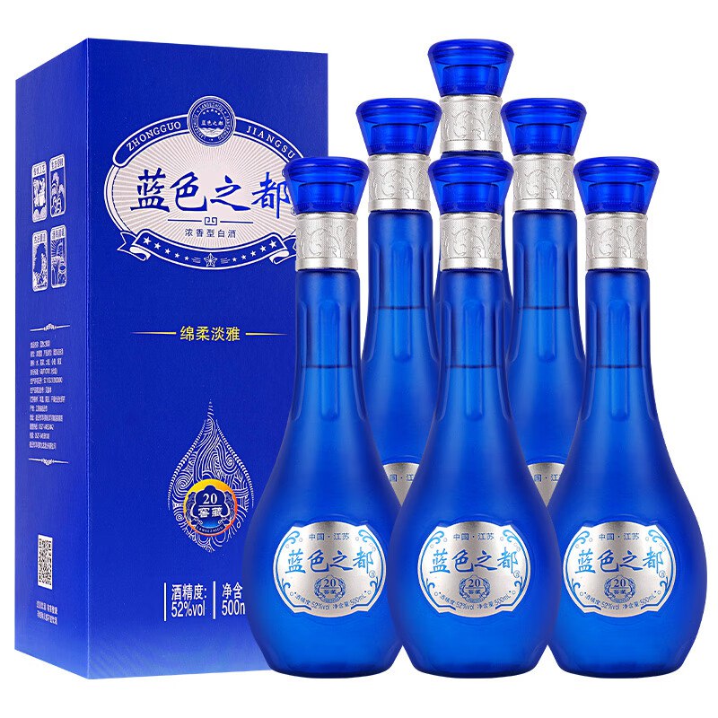 九龙潭 蓝色之都窖藏20 500ml*6瓶