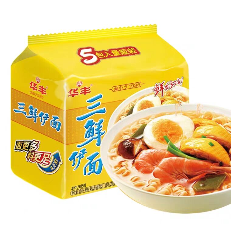 华丰三鲜伊面5包 汤面 炒面 煮面都可 (0AVy1hUYCYq)    7.9