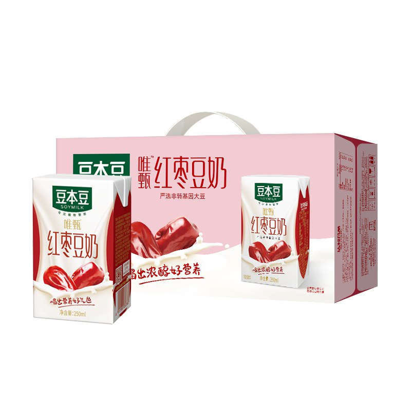 49.9元 2件拍下凑1元叠加140-10豆本豆唯甄红枣早餐奶250ml*24盒(NIEZ2N1Sorh)/