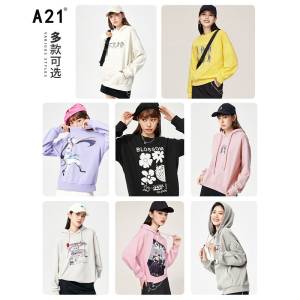 49元 【A21旗舰店】女装慵懒风早秋圆领卫衣(cW7XXq2kEIB)/