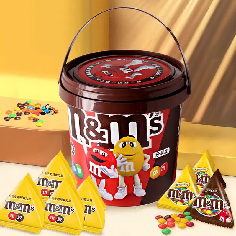德芙 M&M'S巧克力豆 121g/桶