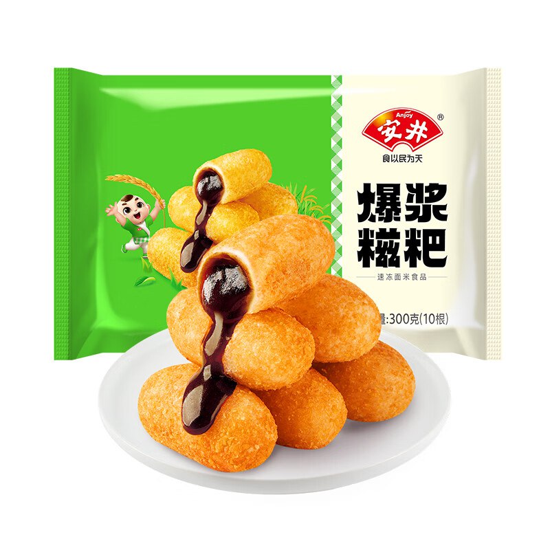 安井 爆浆糍粑 300g 10根装  加购浏览评价砸6-5卷  5.34亓 