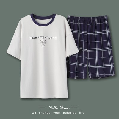 29.9亓 浪莎新款睡衣短袖短裤男士睡衣家居服￥A7Oq2PtS1vw￥