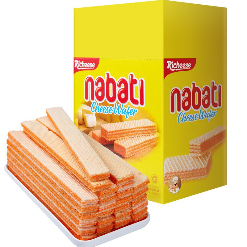 印尼进口纳宝帝Nabati丽芝士儿童休闲零食奶酪味威化饼干460g/盒早餐办公室下午茶点心