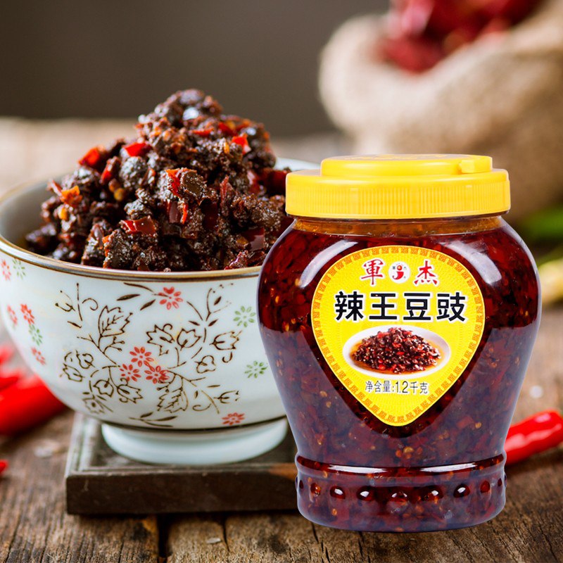 军杰湖南特产豆豉香辣风味调味料辣椒酱1200g299-150券叠加3件7折，折每件9.11去专区看看注意加车改促销