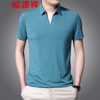 恒源祥 夏季桑蚕丝男士短袖T恤衫 58元
