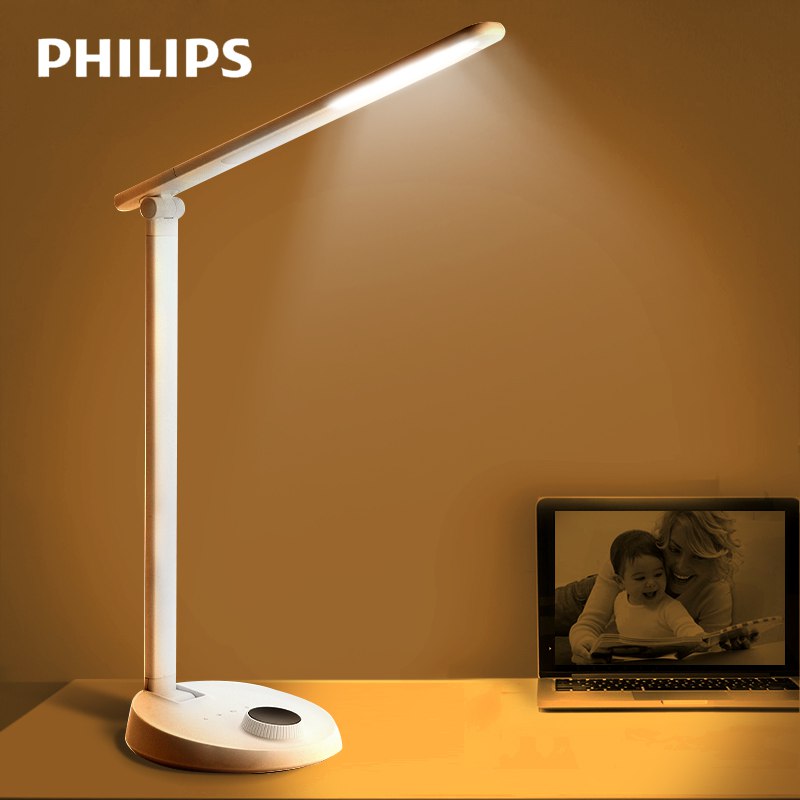 【京东自营】飞利浦(PHILIPS) 国A级护眼台灯 学习台灯大小学生儿童床头保护视力 朗恒雪晶白 线性调光