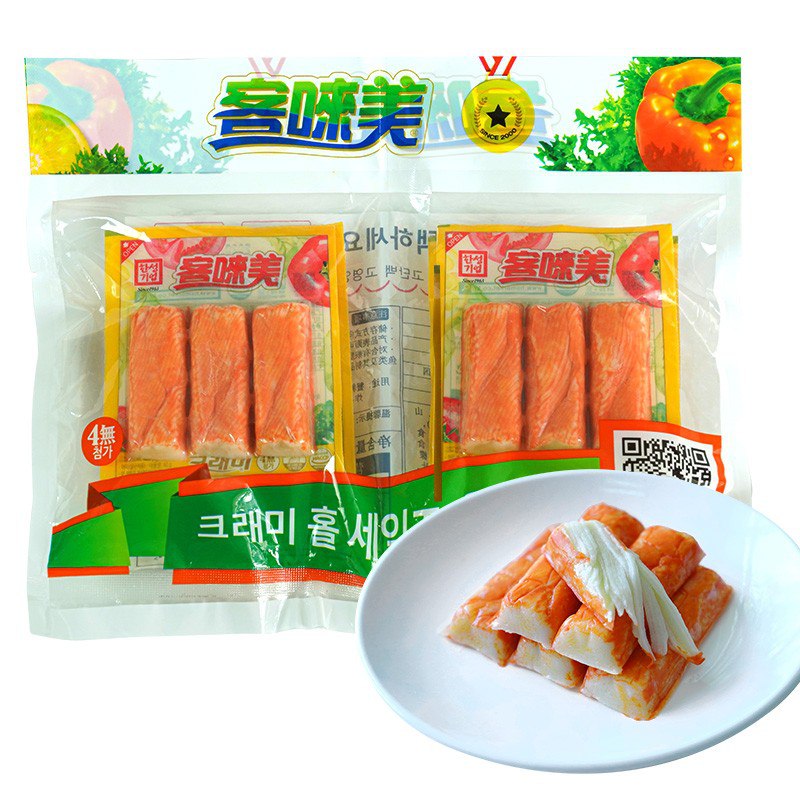 客唻美蟹味棒40g*6袋冷藏品蟹棒，页面可领200-20券，买5件140，买1送1到手10件