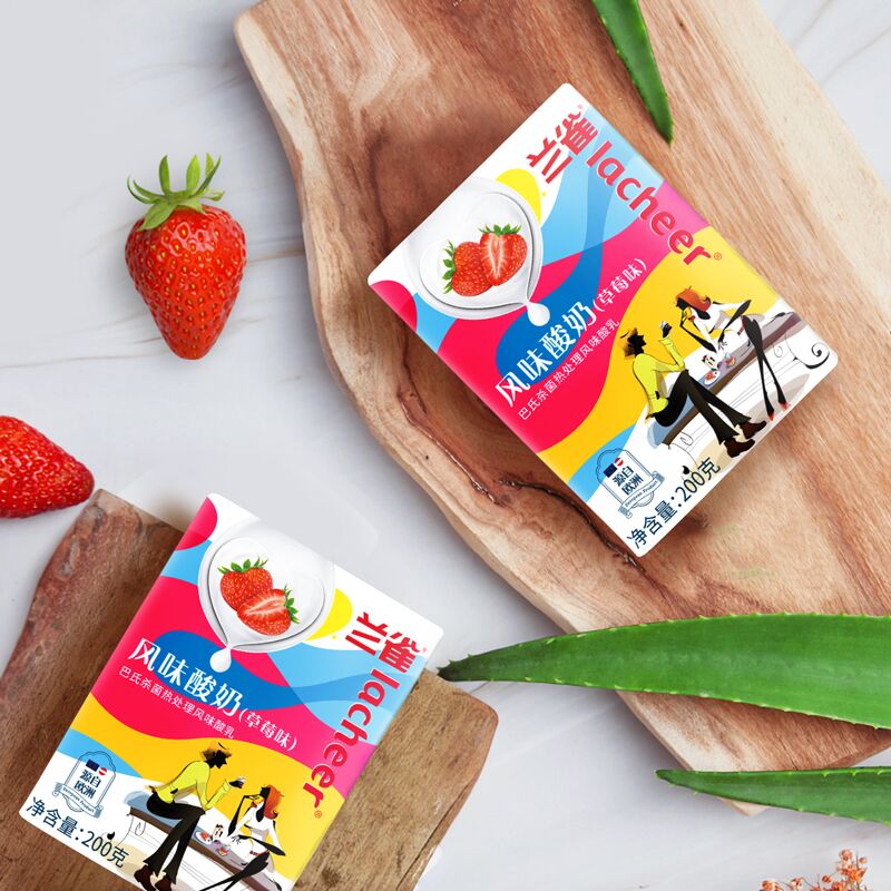 2件19.9元 优尼赋旗舰店兰雀水果味酸奶200ml*12盒(pc78XHgC7je)/