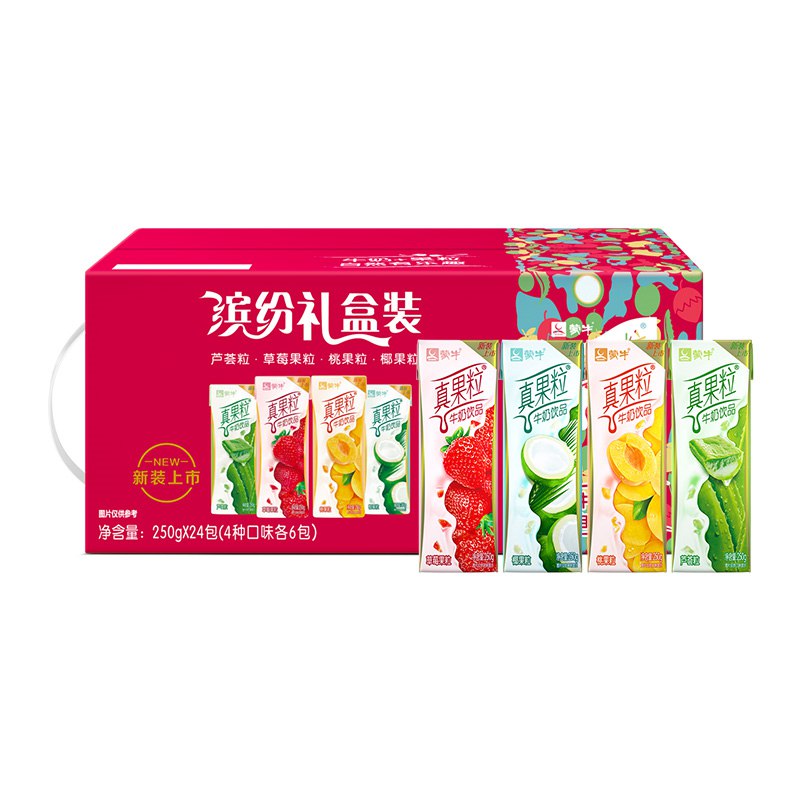 3件拍下 劵后126.58元叠加169-30 蒙牛真果粒礼盒装250g*24盒￥Atdx2lbL5Yr￥
