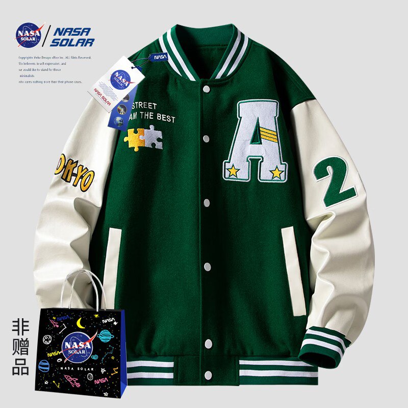 119💵【NASA】宽松夹克休闲刺绣美式棒球服)C4srdCmME6Y)/ CZ11//