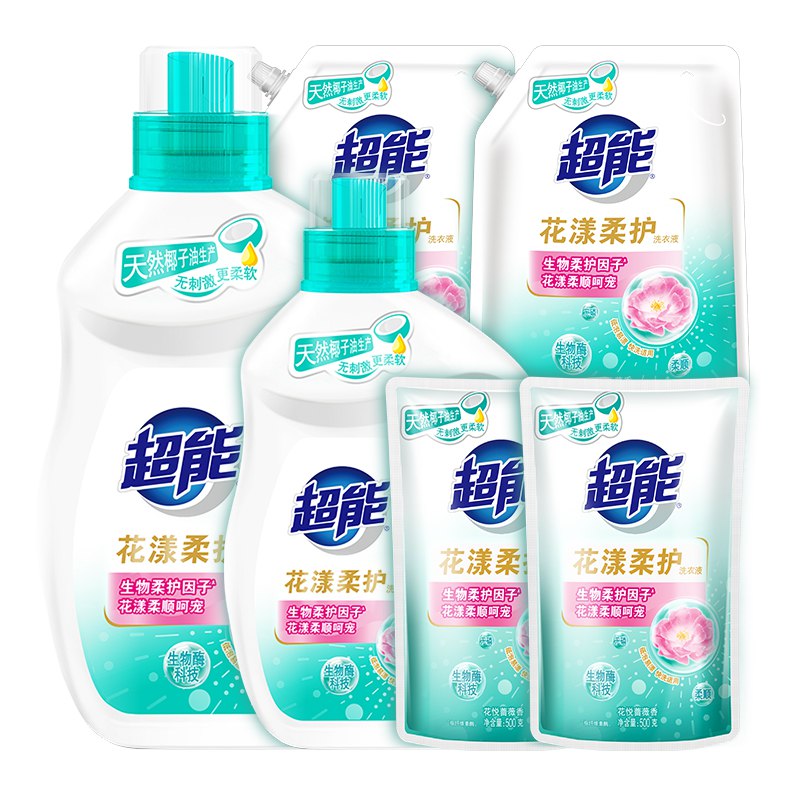 44.9元 天猫超市超能花漾柔护洗衣液12斤组合促销装可叠加88-5品类券~￥3RGQ2PHAdui￥