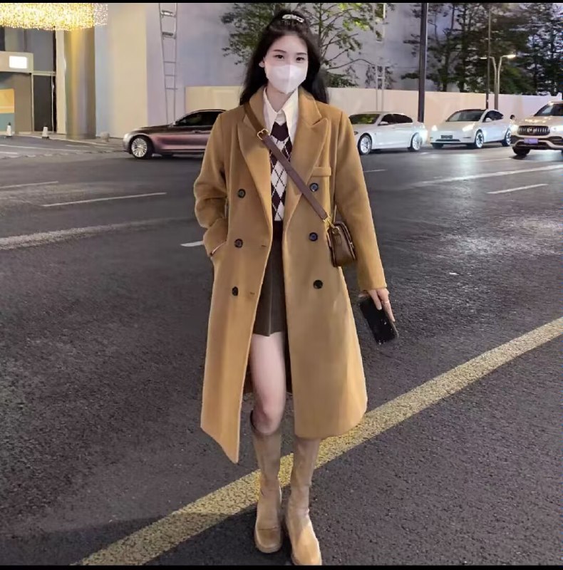 148元【莉诗诗旗舰店】秋冬新款韩版休闲毛呢大衣(ppFM2CRltvZ)/ CZ11大衣秋冬最百搭的单品之一气场秒变1米8 看得到的质感