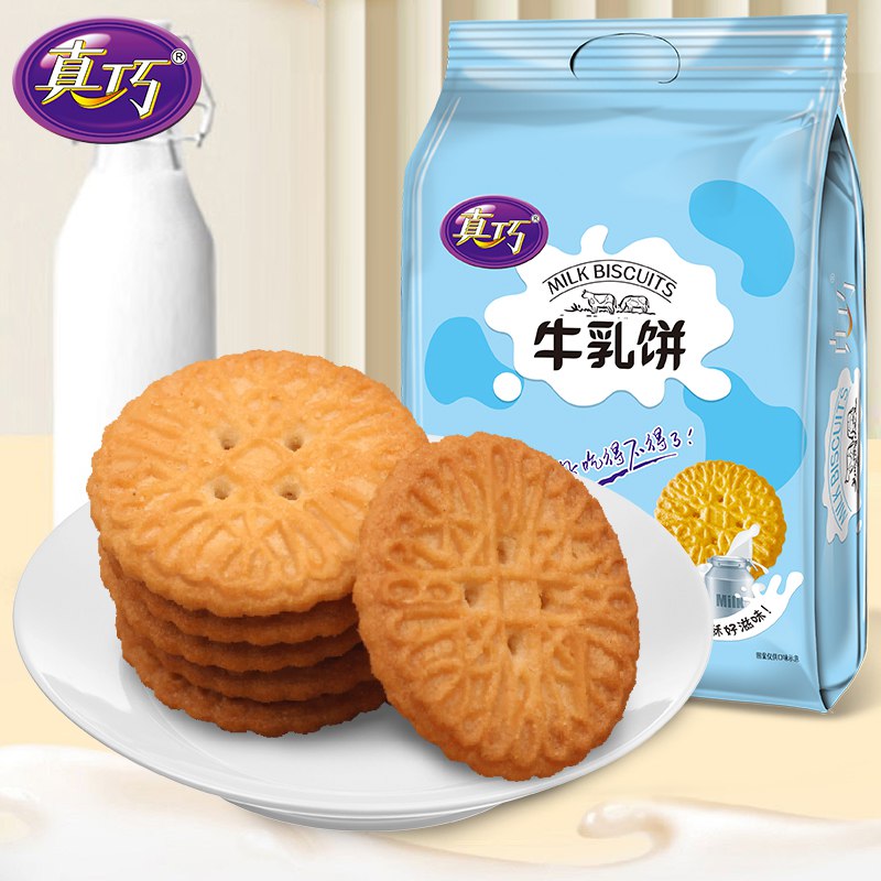 0点13.9【真巧旗舰店】真巧多口味曲奇饼干420g(wdvr2DcYcsI)/ CZ0000/酥脆可口 泡牛奶味道更好
