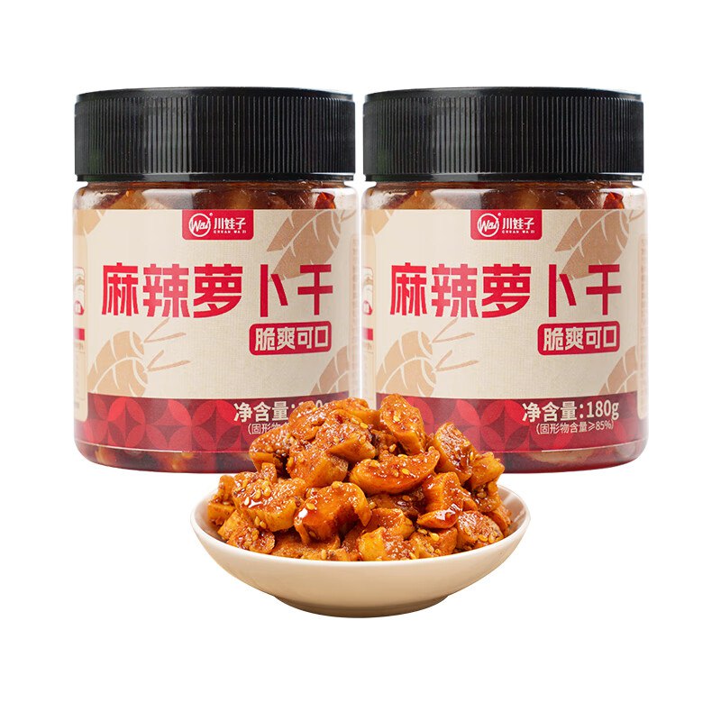 川娃子 麻辣味萝卜干180g*2瓶