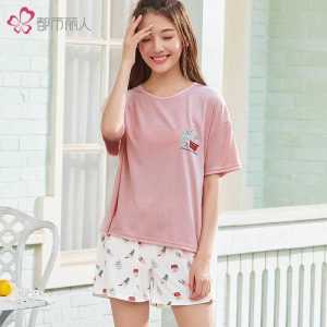 29元【都市丽人官方店】夏季纯棉舒适睡衣家居服套装(3Yi9Xf4M53g)/
