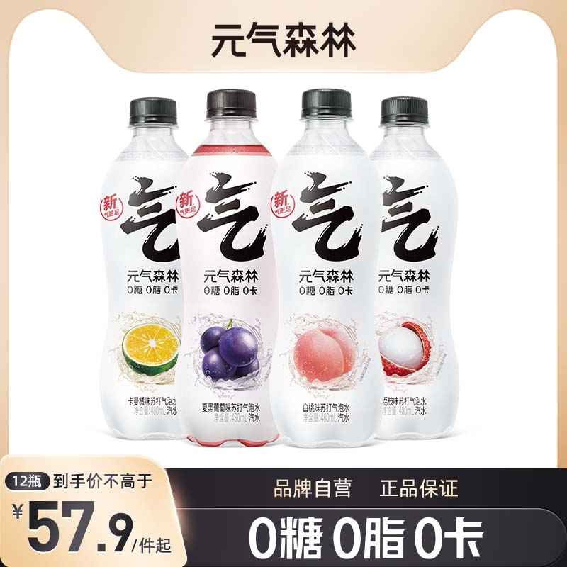 49.9元！3.3元/瓶超市5块钱1瓶 好价囤上！元气森林气泡水480ml*15瓶)DqKcdkcHnlt)/ CZ11