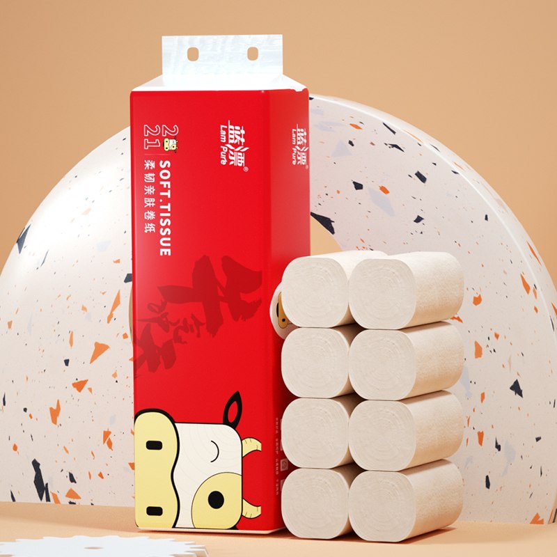 10点开始 拍下9.9元蓝漂牛年款本色竹浆卷纸14卷(sgeVXosXOFX)/