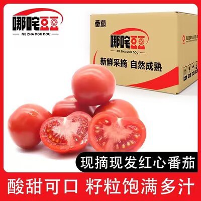 0点开始 19.9💵 哪咤豆豆生鲜店新鲜现摘即食沙瓤西红柿5斤)YUOJW19Rb0t)/ CZ11//精选大果新鲜自然成熟 无农残