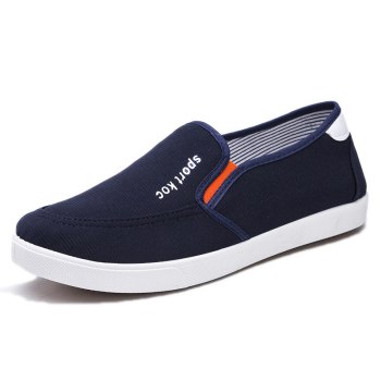 2020春季新款老北京布鞋男工作鞋帆布鞋防滑耐磨一脚蹬男鞋休闲男板鞋 蓝色 39券后19.9元