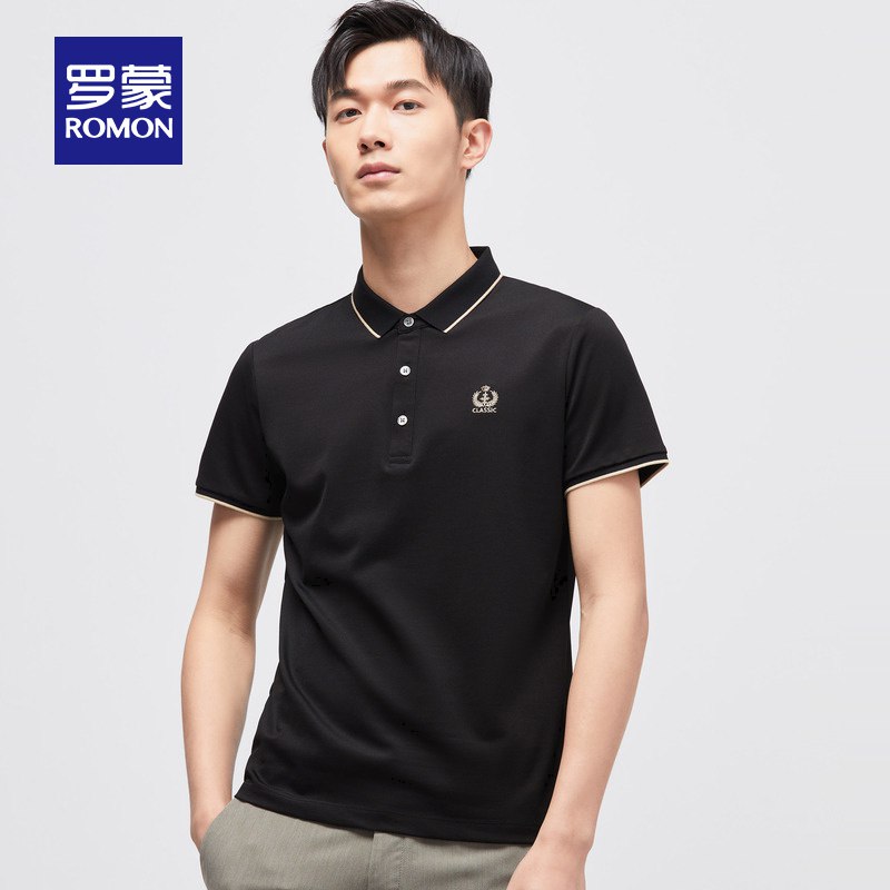 2件 任选2件 99元【罗蒙官方outlets店】夏季蚕丝商务休闲百搭polo衫(VNcd2swbhfK)//桑蚕丝材质，冰感透气 不起皱柔软舒适 立挺有型~车线平整