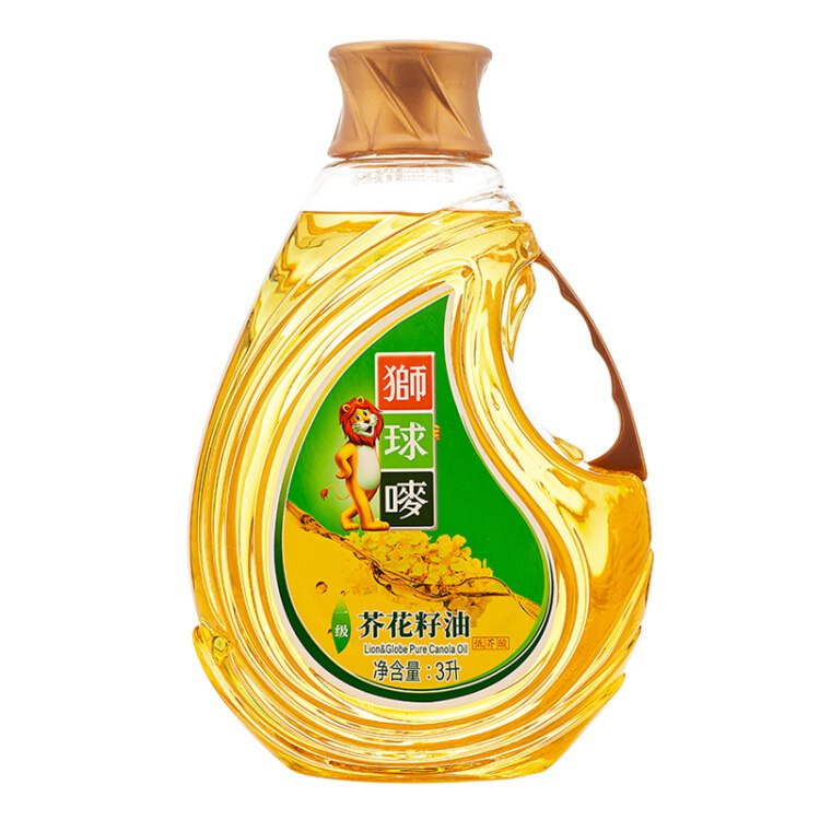 【京东】狮球唛 香港王品质 食用油 低芥妈酸芥花籽油3L