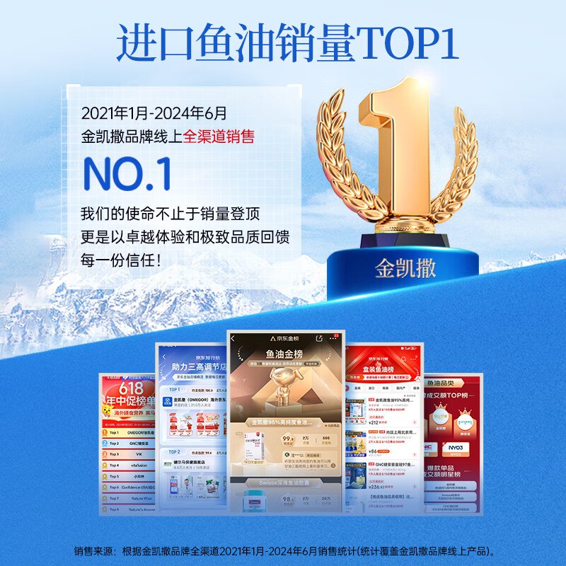 金凯撒 高纯度深海鱼油 60粒