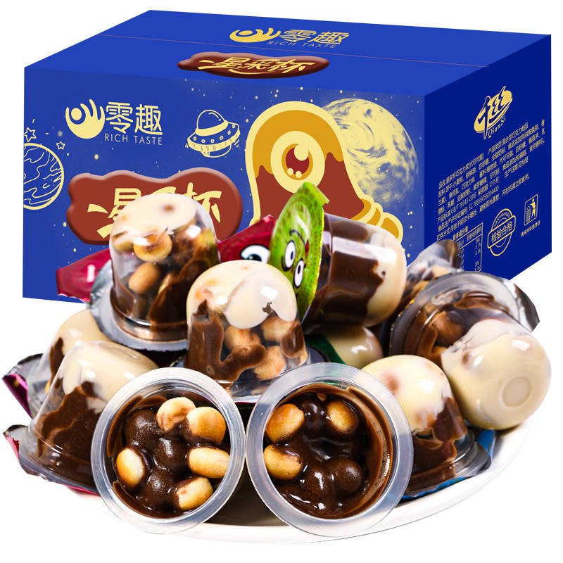 0点 巧克力夹心星球杯400g  