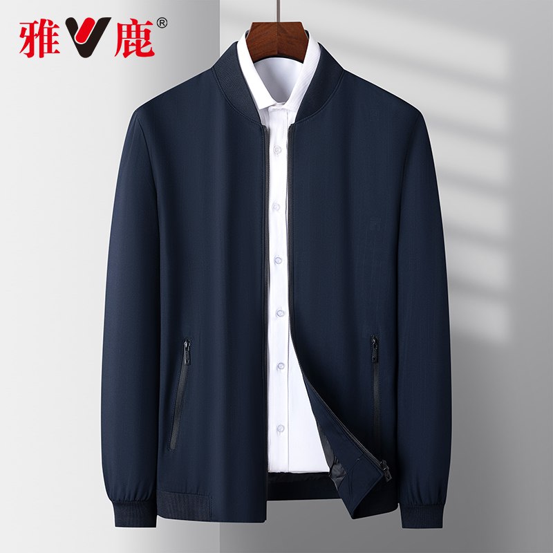 69亓 雅鹿专卖店雅鹿男士夹克干部风外套(Tvh32FMAIXA)/男人初秋入的第一件夹克~轻熟风格，型男必备单品！