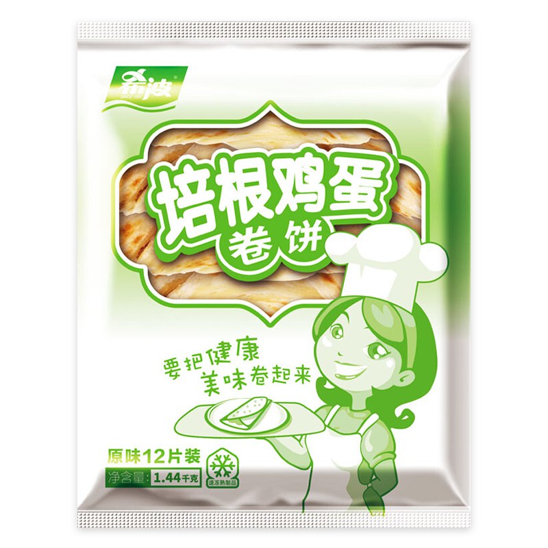希波培根鸡蛋卷饼1.44kg（12片装手抓饼中式早点早餐系列）