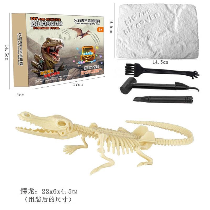 馨铂斯考古玩具生物科学鳄龙