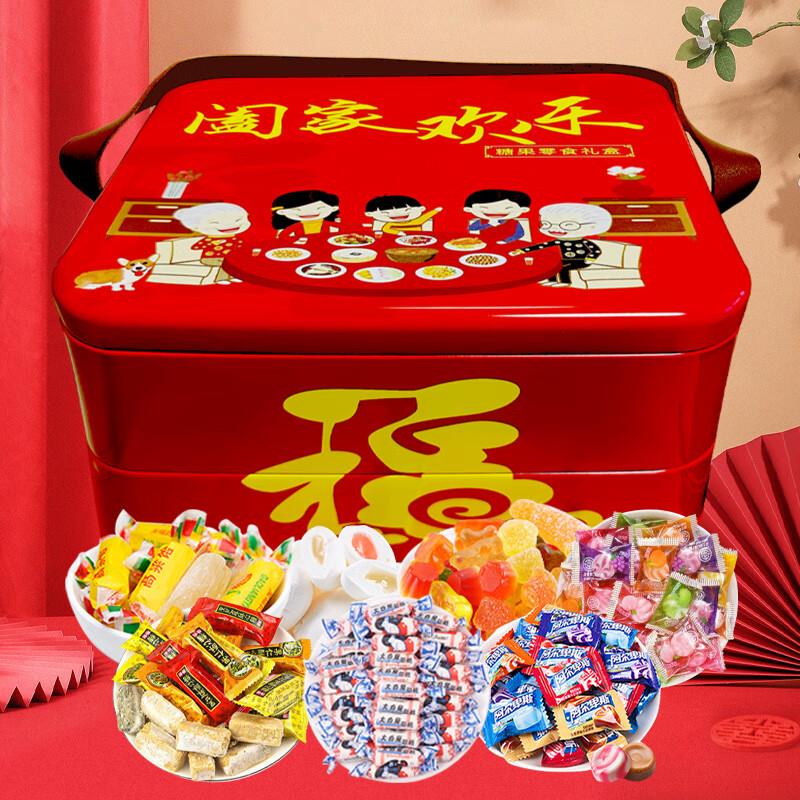 如还有200/20奍徐福记 糖果1000g双层铁盒混合装掉落49-10奍，凑2件9折和200-20后10.02