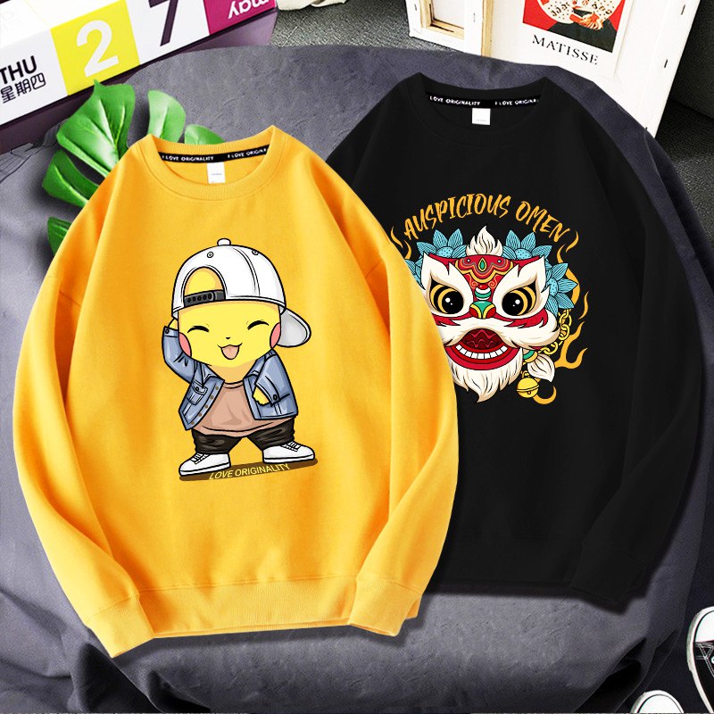 秋季圆领卫衣男女情侣装长袖 29.9元  (oQHic2xCOJZ)