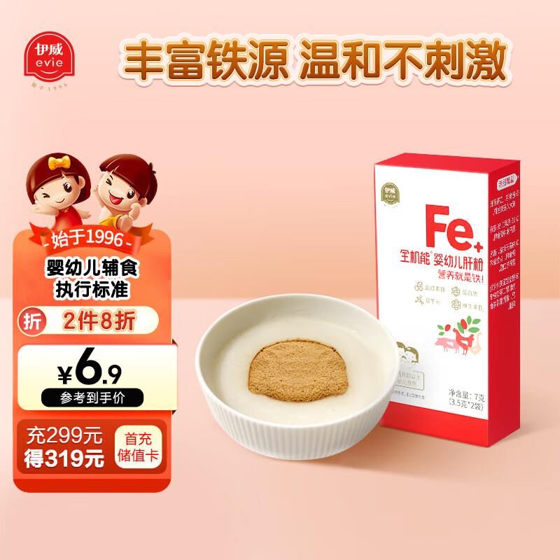 伊威 宝宝猪肝粉7g尝鲜装如砸6-5 券叠首.单0.17亓