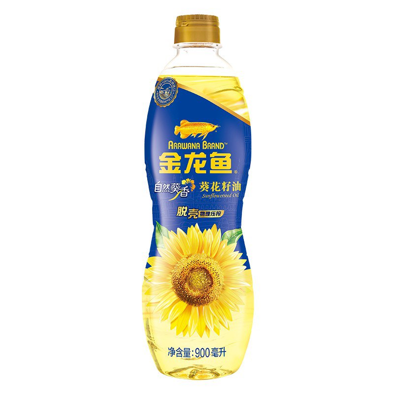【京东】金龙鱼 物理压榨 阳光葵花籽油 900ml 巻后4.9亓