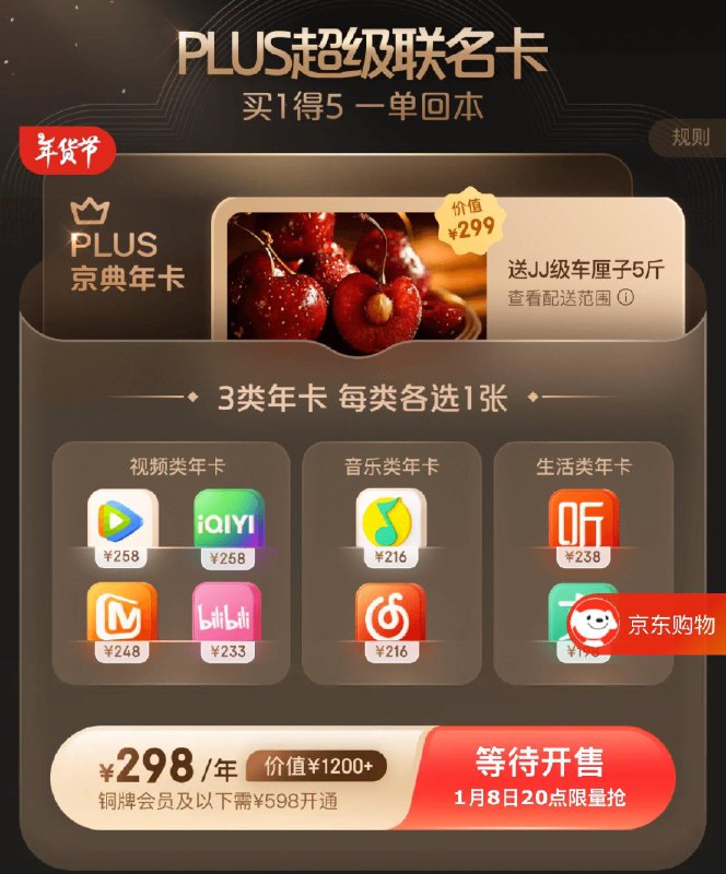plus联名卡20点298超级联名卡买1得5
