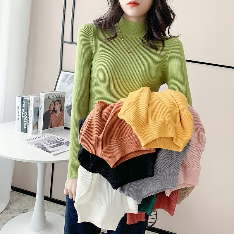 19.9元  女装大店半高领紧身针织打底衫(83GxcoQ8NnE)/