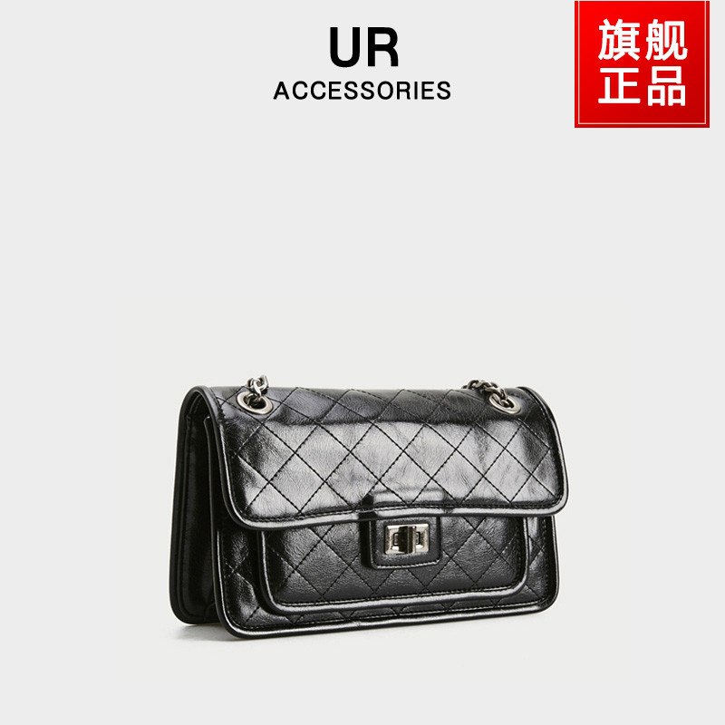 98元 UR箱包旗舰店菱格链条女挎包通勤包(KfNuXY2o4Rn)/