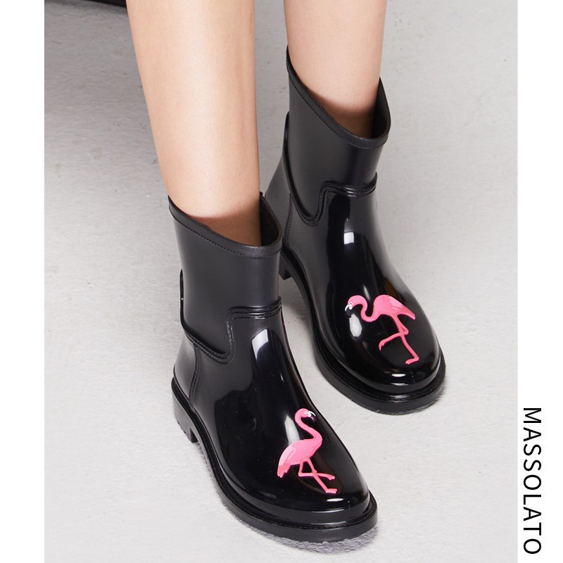 可爱中筒防滑胶鞋雨鞋 9.9元  (1Nscc2WgWLp)