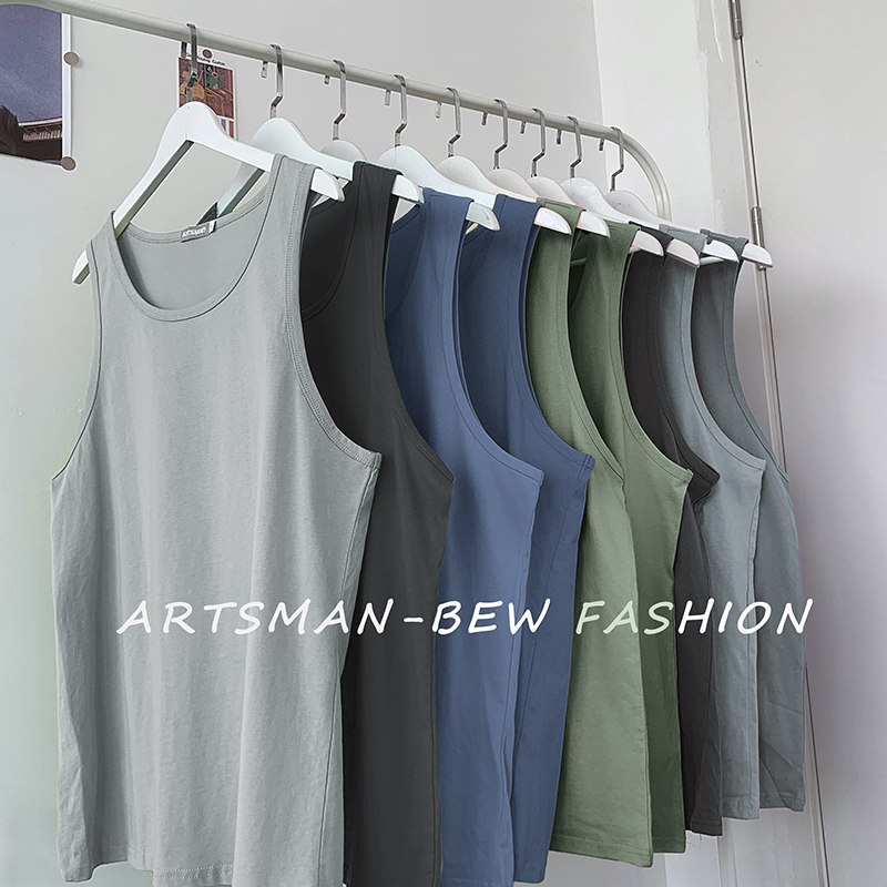 14.9元 港仔文艺男夏季纯色无袖坎肩运动背心￥jKY128wU53s￥/ 男女都能穿 1000w粉丝大店潮牌系列为主 同价位质量无敌