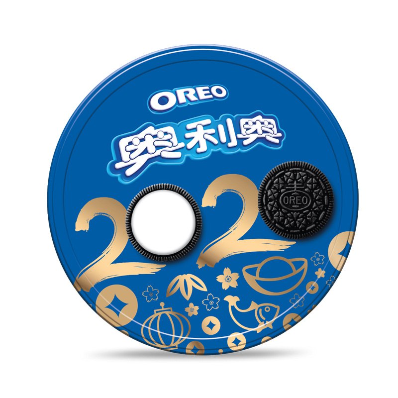 奥利奥（Oreo）原味+巧克力味双口味夹心饼干 休闲零食饼干礼盒388g礼听装 15.9