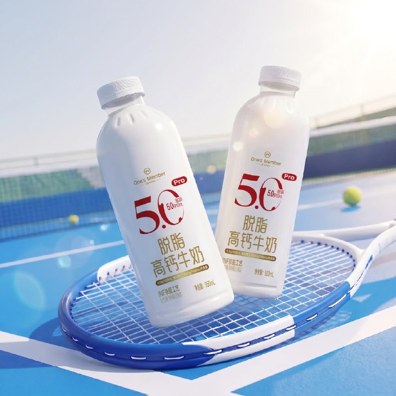 自营1号会员店 脱脂牛奶950ml*2瓶拍2件【49.07元】+U；Plus免邮