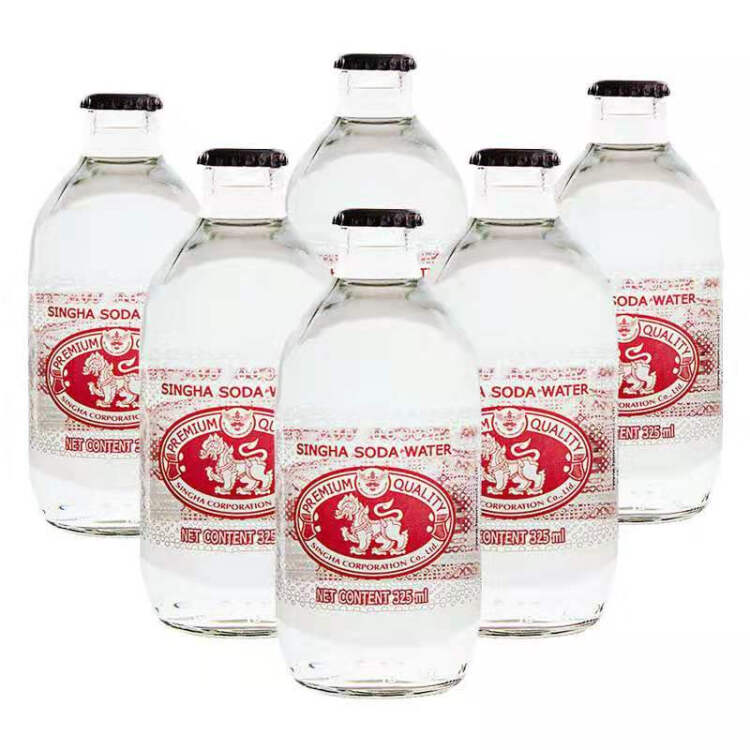 京东国际 泰国原装进口 胜狮 （SINGHA） 含气苏打水 325ml*6