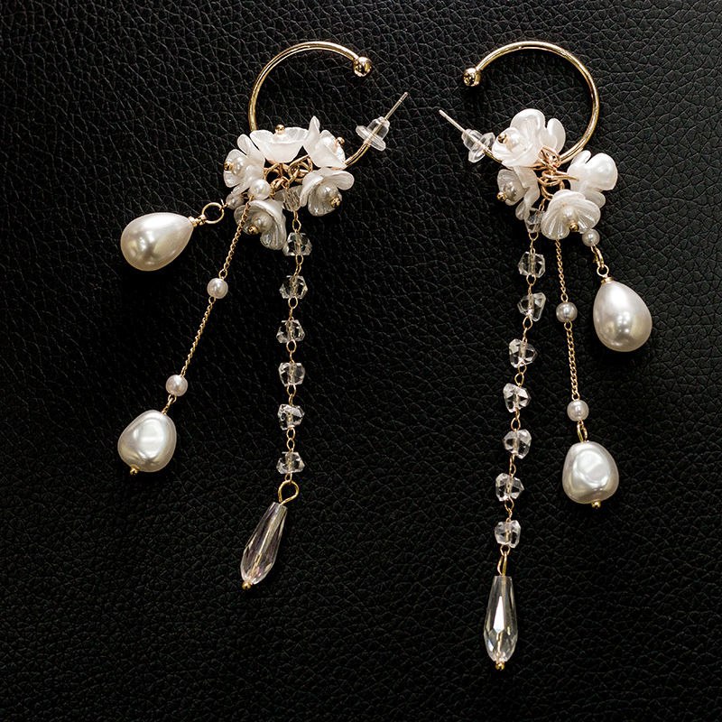 耳环女2020年新款潮耳坠韩国气质网红长款简约耳钉纯银针流苏耳饰