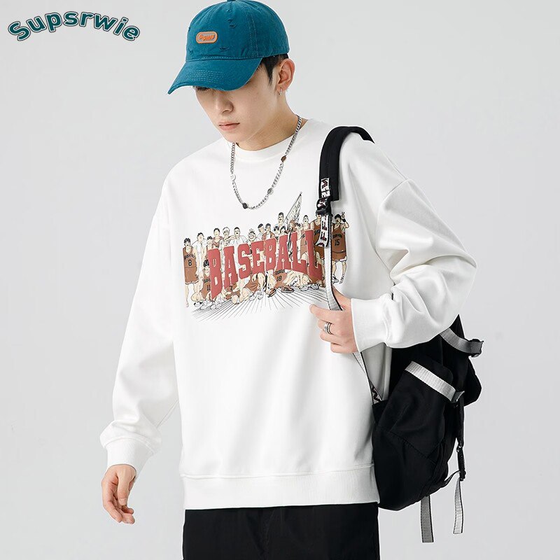 59.9元【Supsrwie联名店】原创高街重磅圆领情侣卫衣(rChL2x1L6eO)/ CZ11美式高街风，潮酷感爆炸嗷重磅精致细腻 上身质感超赞